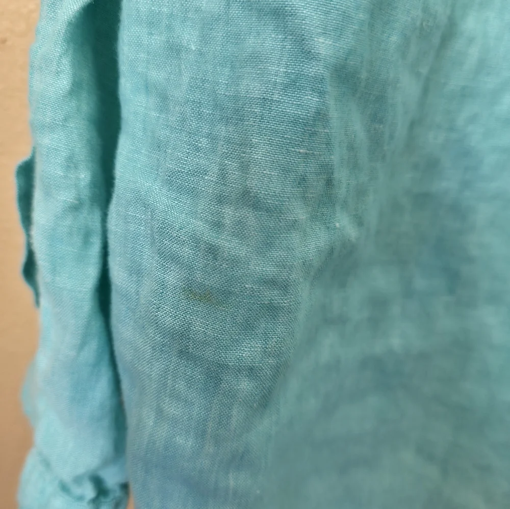 Ralph Lauren Cyan 100% Linen Long-sleeve Button-down Shirt Men's Size XL - Picture 7 of 7